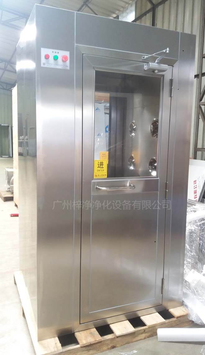 全不锈钢单人双吹风淋室 全不锈钢单人双吹风淋室